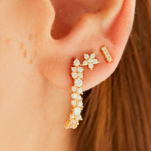 Aretes mini palito circones - Imagen 2